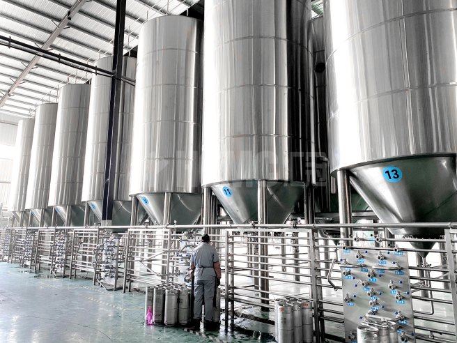 Beer fermentation tanks